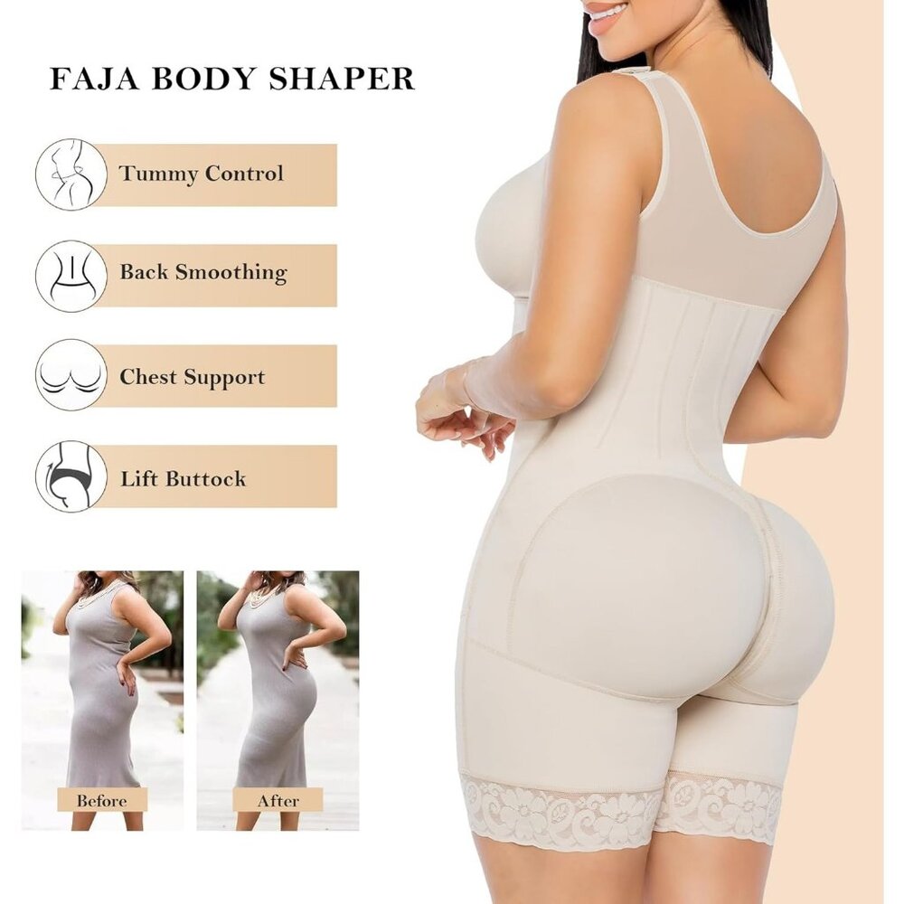 Women's 1-Beige Body Shaper Girdles Surgery Garment Shapewear Tummy Control - Picture 6 of 6